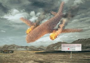 سقوط هواپیما! کمپین ضد سیگار