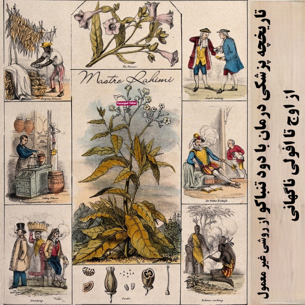 تاریخچه پزشکی درمان با دود تنباکو از روشی غیر معمول : از اوج تا افولی ناگهانی 74 تاریخچه پزشکی درمان با دود تنباکو از روشی غیر معمول : از اوج تا افولی ناگهانی