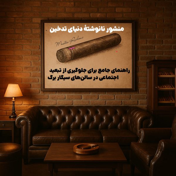  منشور نانوشتهٔ دنیای تدخین : راهنمای جامع برای جلوگیری از تبعید اجتماعی در سالن‌های سیگار برگ