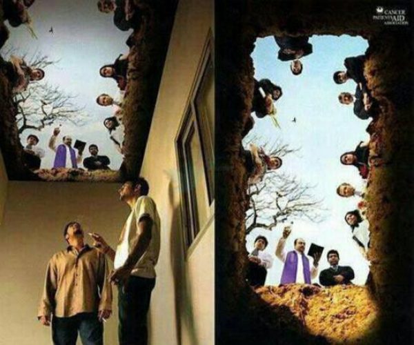 خلاقیت در اتاق مخصوص سیگاری‌ها در شهر بمبیی